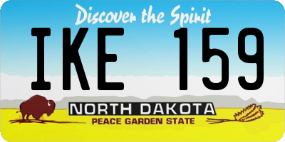 ND license plate IKE159