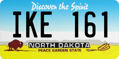 ND license plate IKE161