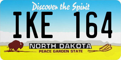 ND license plate IKE164