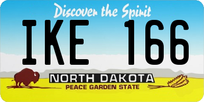 ND license plate IKE166