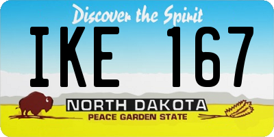 ND license plate IKE167