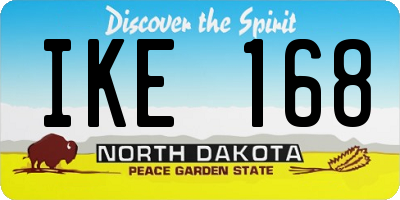 ND license plate IKE168