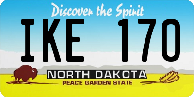 ND license plate IKE170