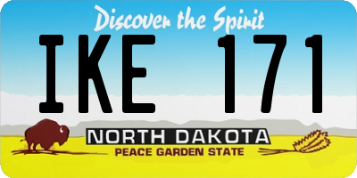 ND license plate IKE171