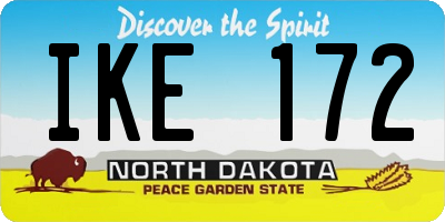 ND license plate IKE172