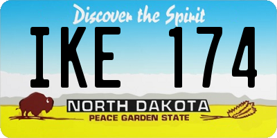ND license plate IKE174