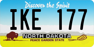 ND license plate IKE177