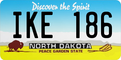 ND license plate IKE186