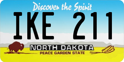 ND license plate IKE211