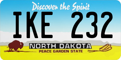 ND license plate IKE232