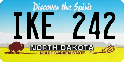 ND license plate IKE242