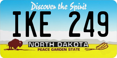 ND license plate IKE249