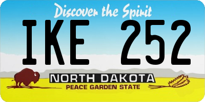 ND license plate IKE252