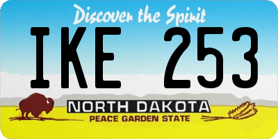 ND license plate IKE253