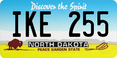 ND license plate IKE255