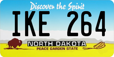 ND license plate IKE264