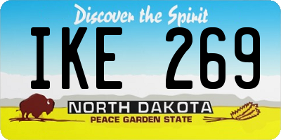 ND license plate IKE269