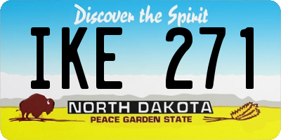 ND license plate IKE271