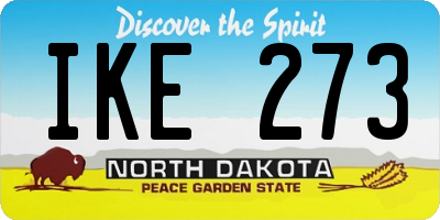 ND license plate IKE273