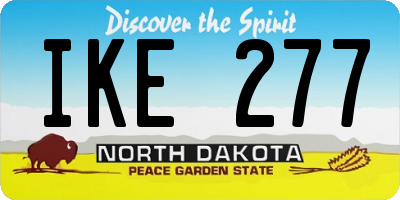 ND license plate IKE277