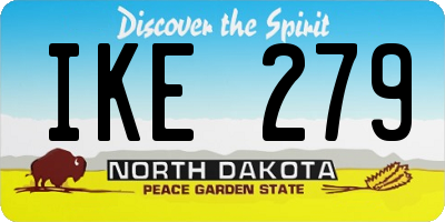 ND license plate IKE279