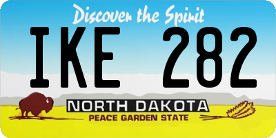 ND license plate IKE282
