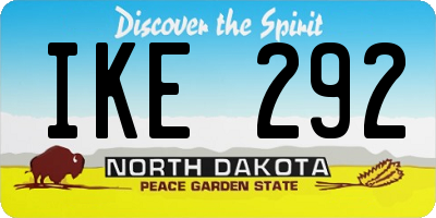 ND license plate IKE292