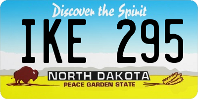 ND license plate IKE295