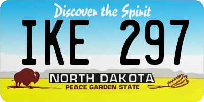 ND license plate IKE297