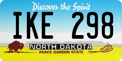 ND license plate IKE298