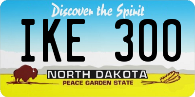 ND license plate IKE300