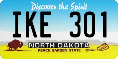 ND license plate IKE301