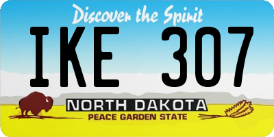 ND license plate IKE307