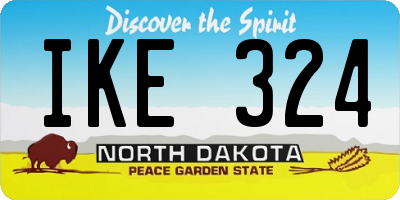 ND license plate IKE324