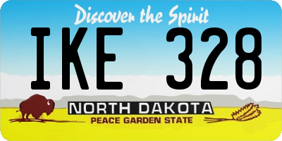 ND license plate IKE328