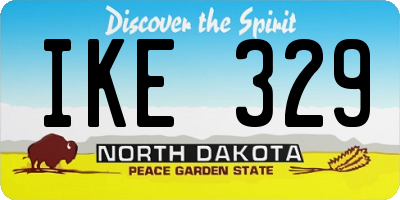 ND license plate IKE329