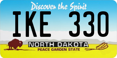 ND license plate IKE330
