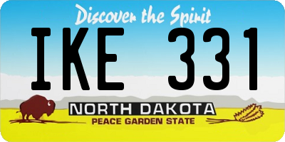 ND license plate IKE331
