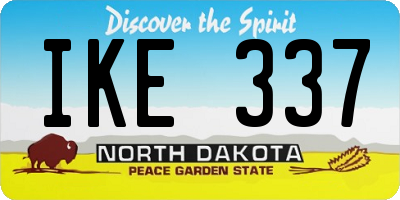 ND license plate IKE337