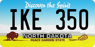 ND license plate IKE350