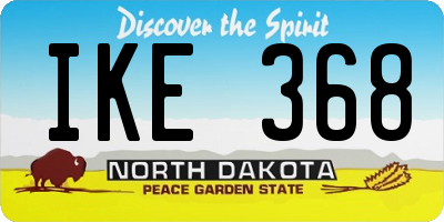 ND license plate IKE368