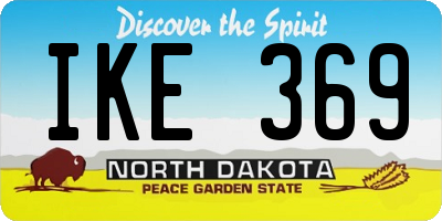 ND license plate IKE369