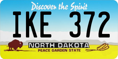 ND license plate IKE372
