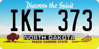 ND license plate IKE373