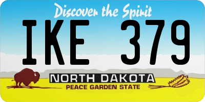 ND license plate IKE379