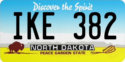ND license plate IKE382