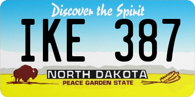 ND license plate IKE387