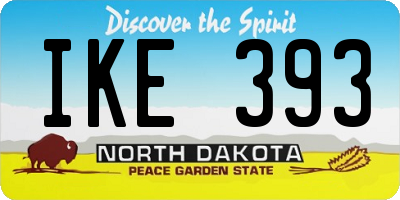 ND license plate IKE393