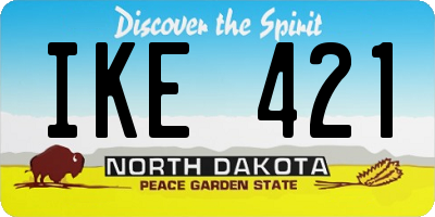 ND license plate IKE421