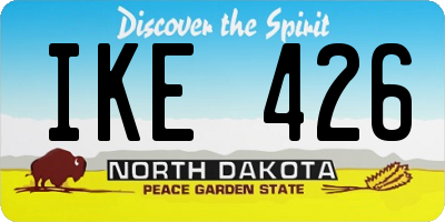 ND license plate IKE426